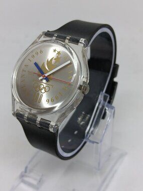 VINTAGE 1996 Swatch GZ150 "Olympic Team" Unisex 34mm Swiss Quartz Watch NEW BATT